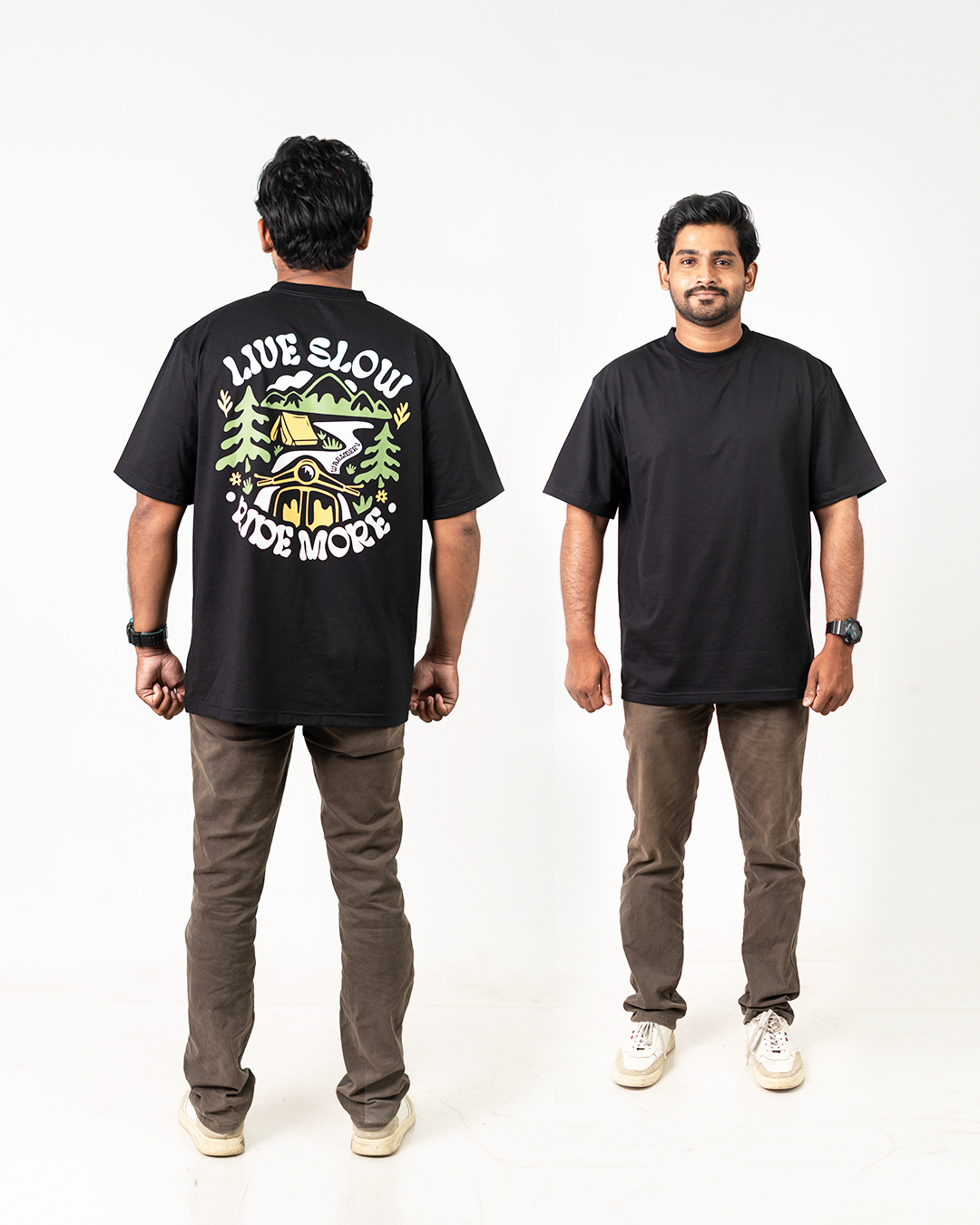 Live Slow – Ride More Oversize fit – Printed
